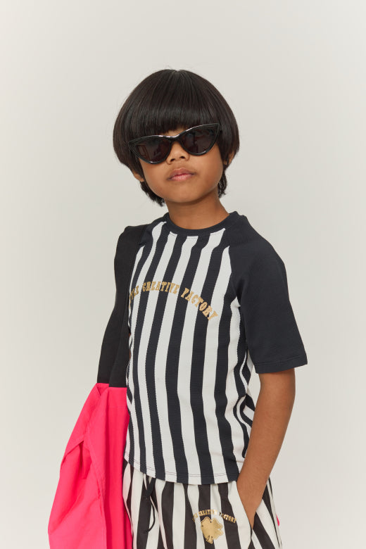 Black Striped UV Sun Protection T-Shirt