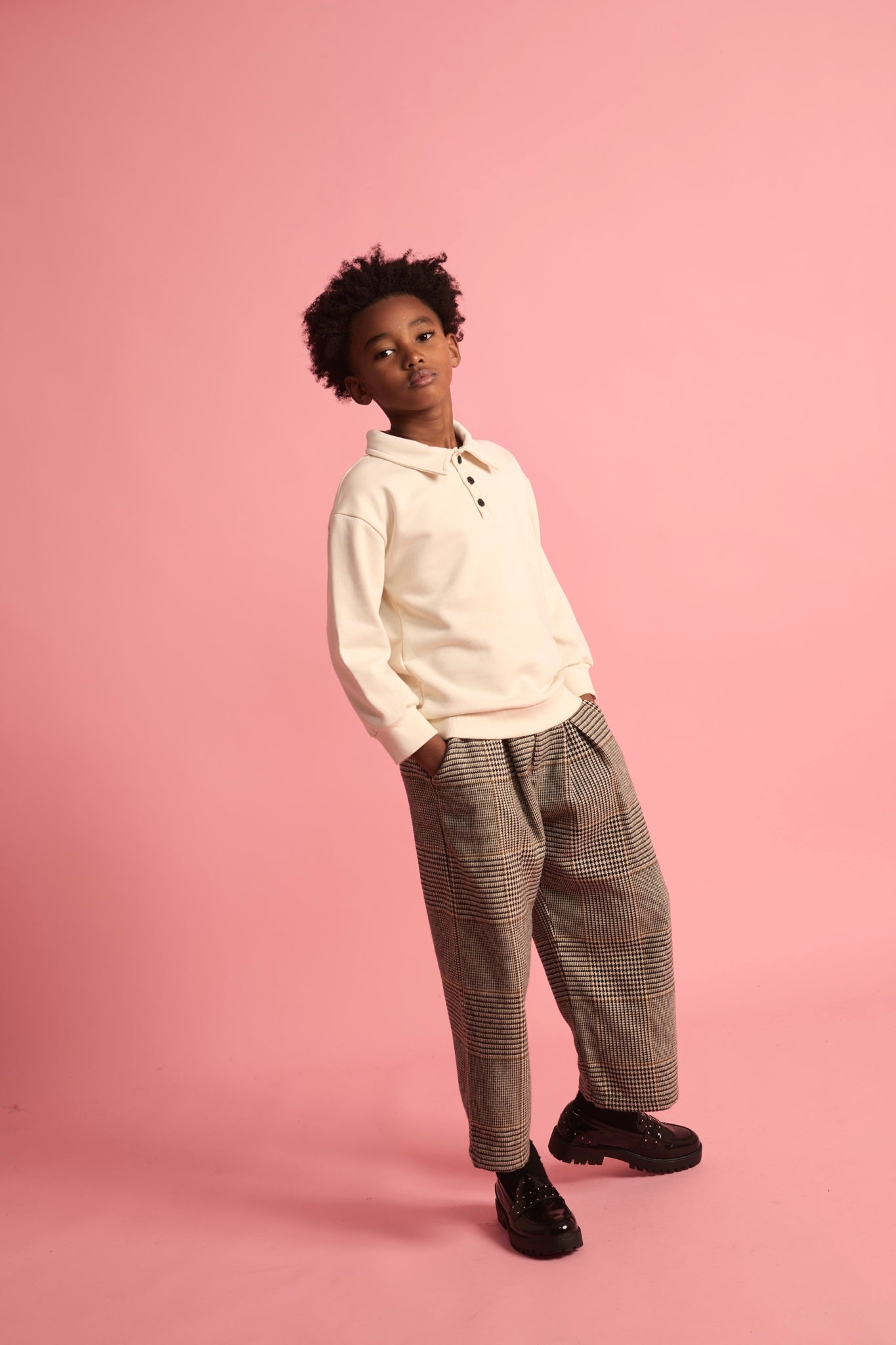 Fleece Polo Cream