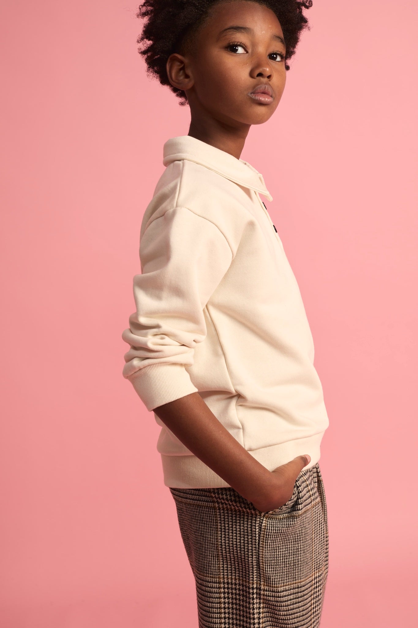 Fleece Polo Cream