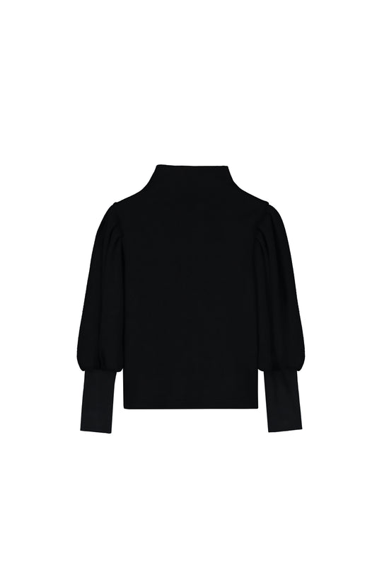 Knit Turtleneck Top Black