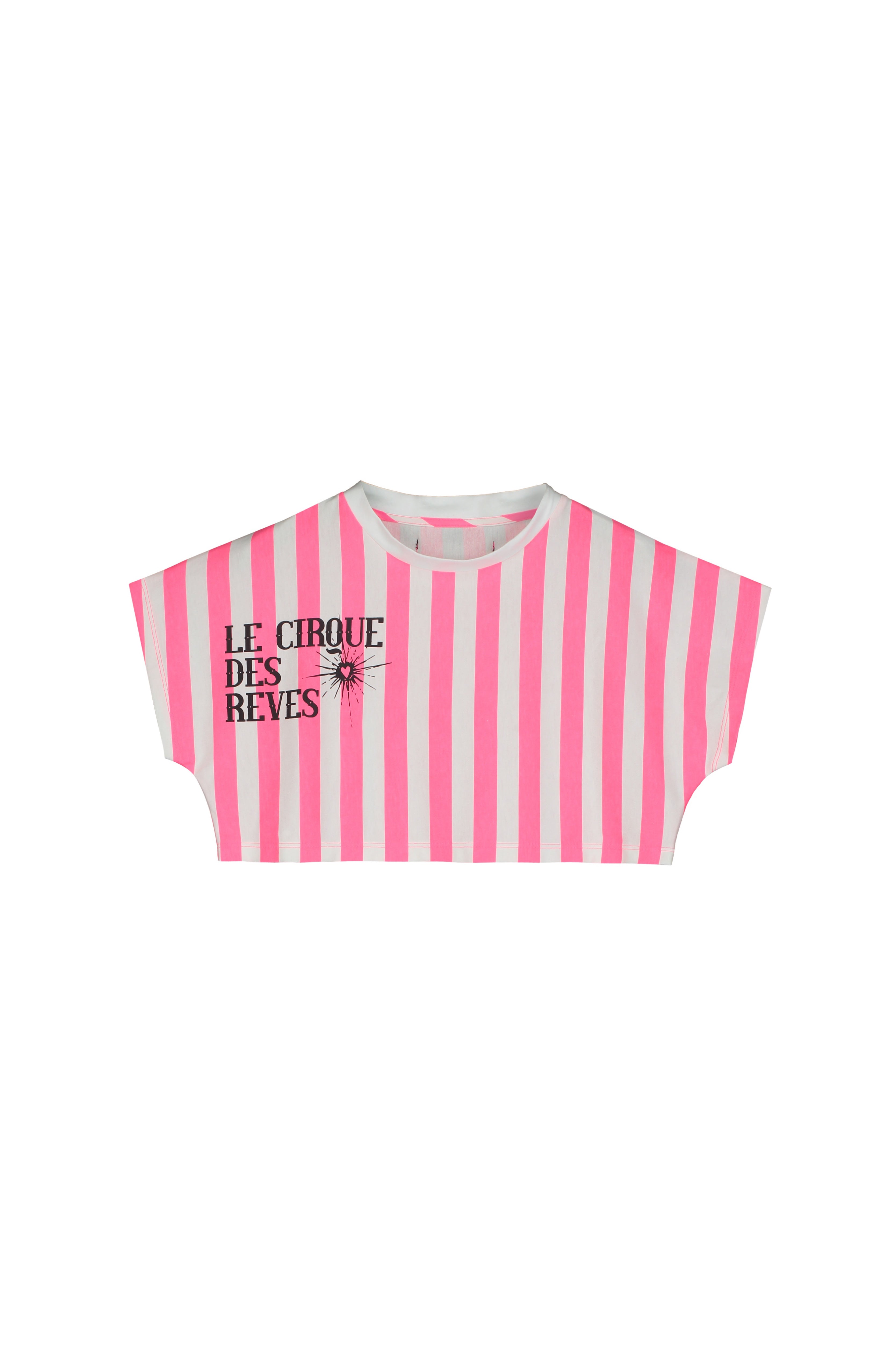 little creative factory soft pink striped dress-pink/cream Little Creative Factory Carousel Dress - White and Neon Pink