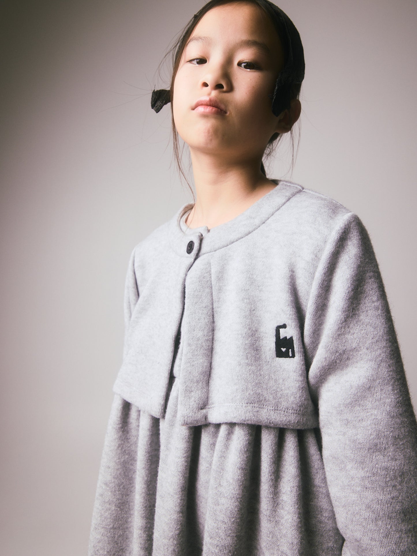 Nikki Crop Cardigan Grey