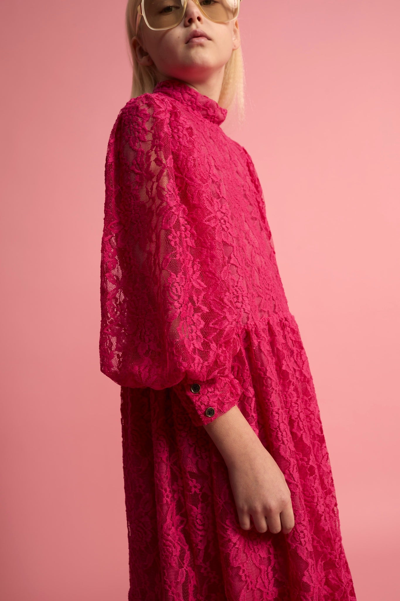 Lace Dress Fuchsia