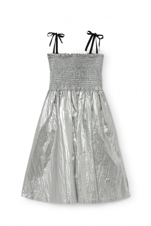 Little Creative Factory Futuristic Strap Dress in Silver color 12y