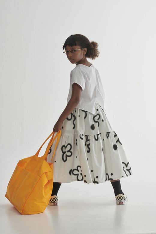 Wonderbloom Skirt White Black