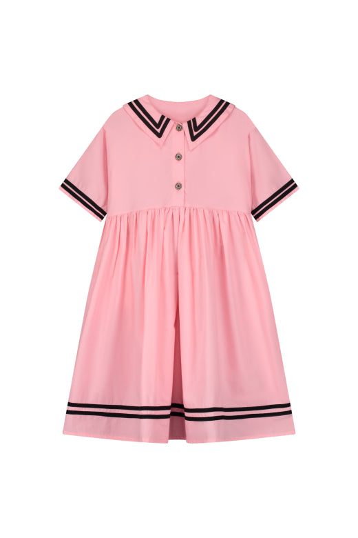 Little Creative Factory Pink Sailor Dress 8y-9y