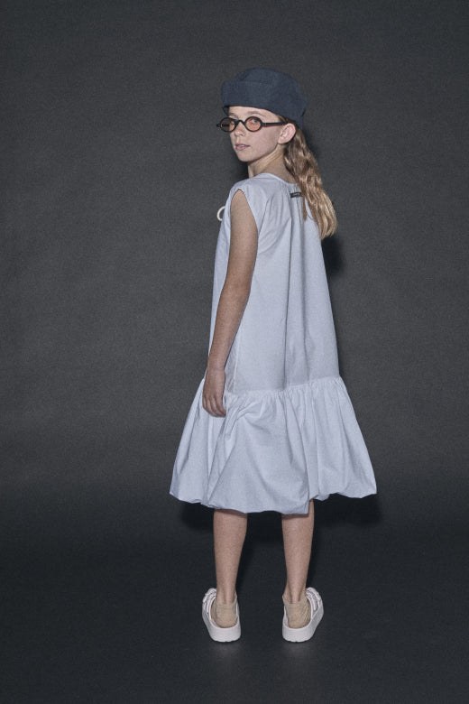 Bubble Apron Dress White