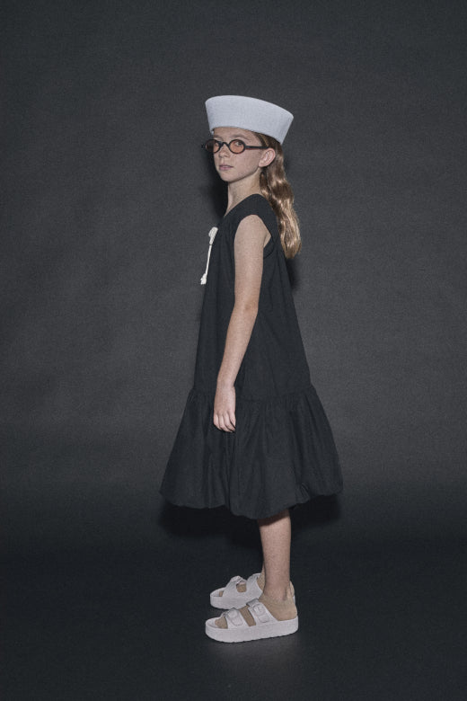 Bubble Apron Dress Black