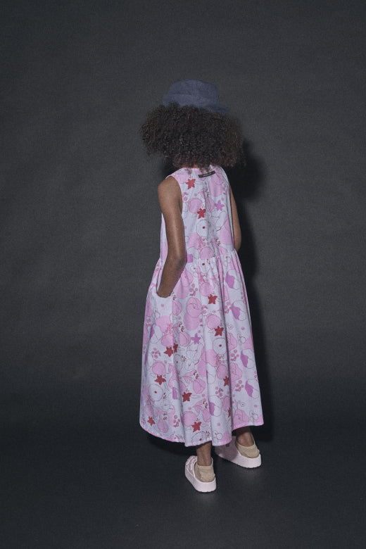 Coral Reef Apron Dress Flower Print