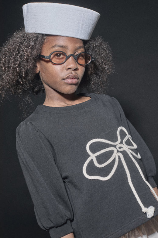 Odissey Bow Sweatshirt Black