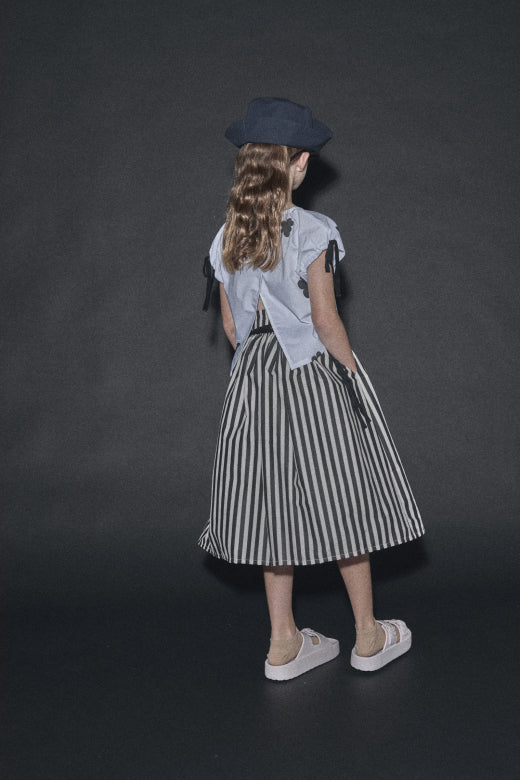 Coral Reef Top White&Black Flower Print