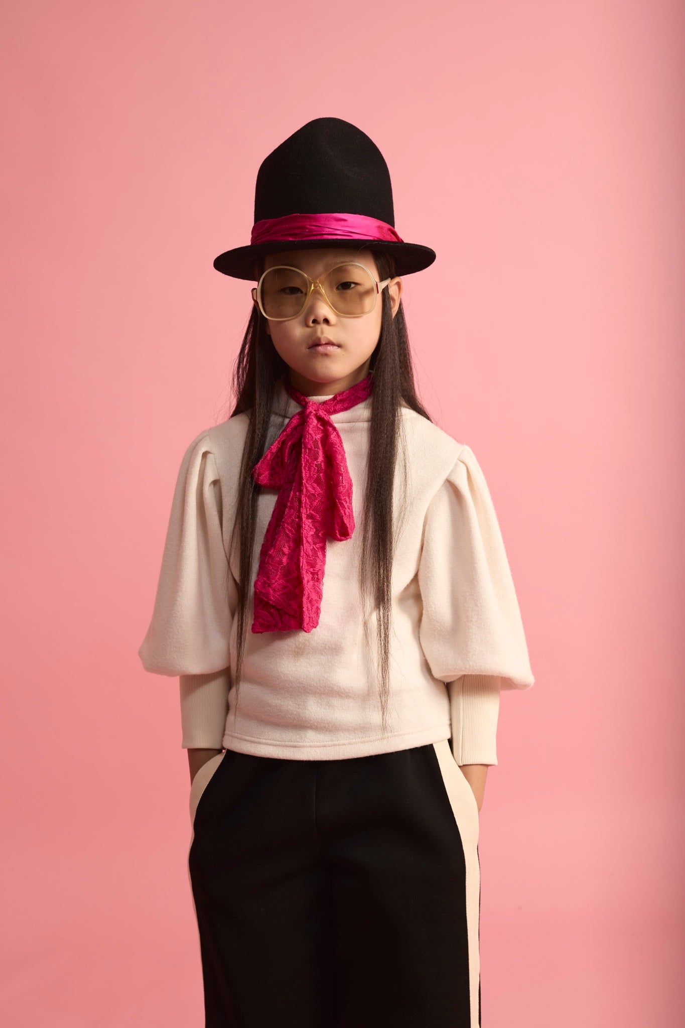 Knit Turtleneck Top Cream