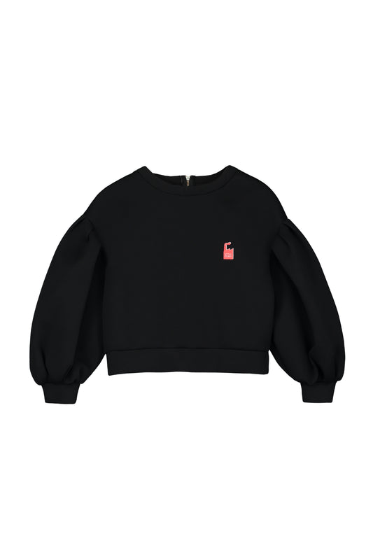 Doll Balloon Sweatshirt Black