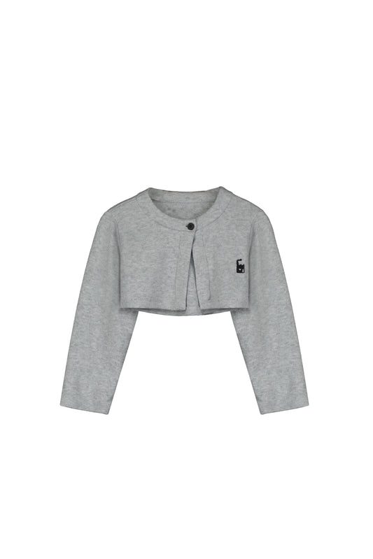 Nikki Crop Cardigan Grey