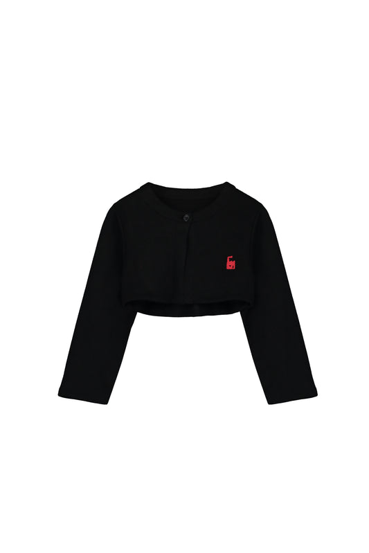 Nikki Crop Cardigan Black