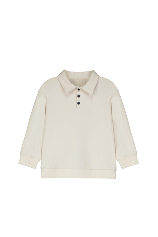 Fleece Polo Cream