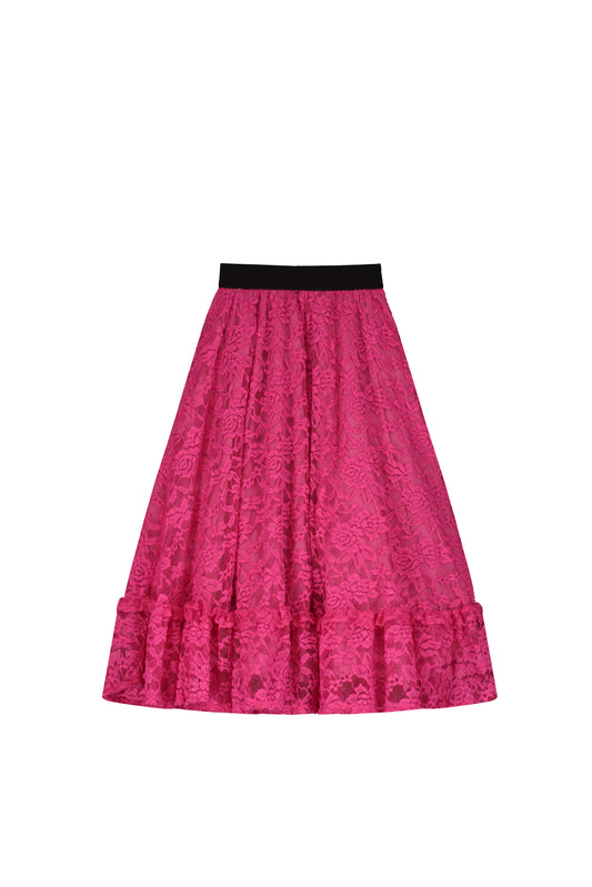 Lace Skirt Fuchsia