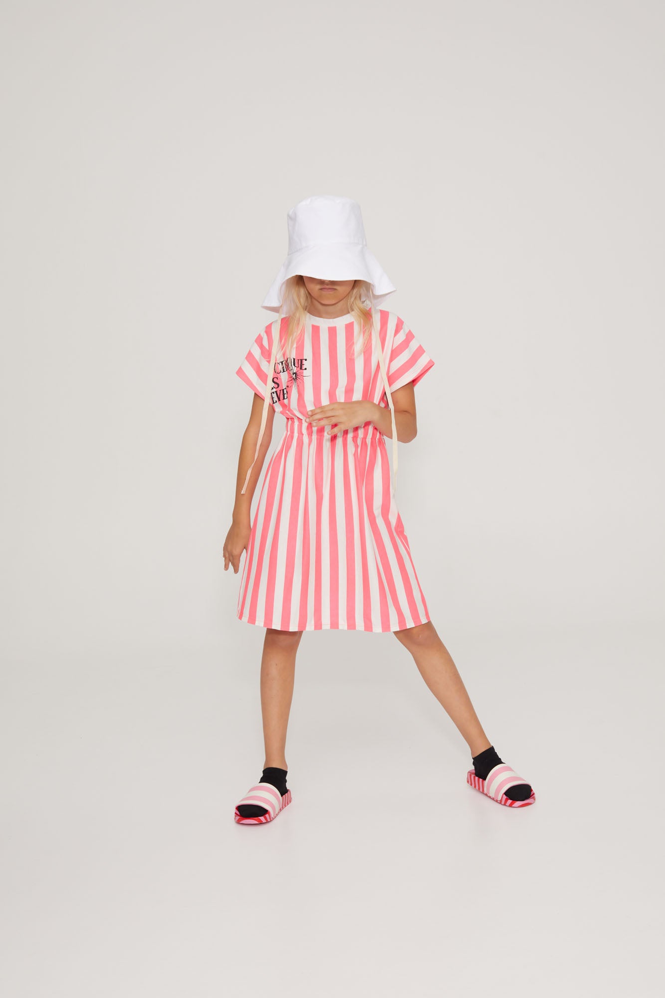 little creative factory soft pink striped dress-pink/cream Soft Pink Striped T-Shirt