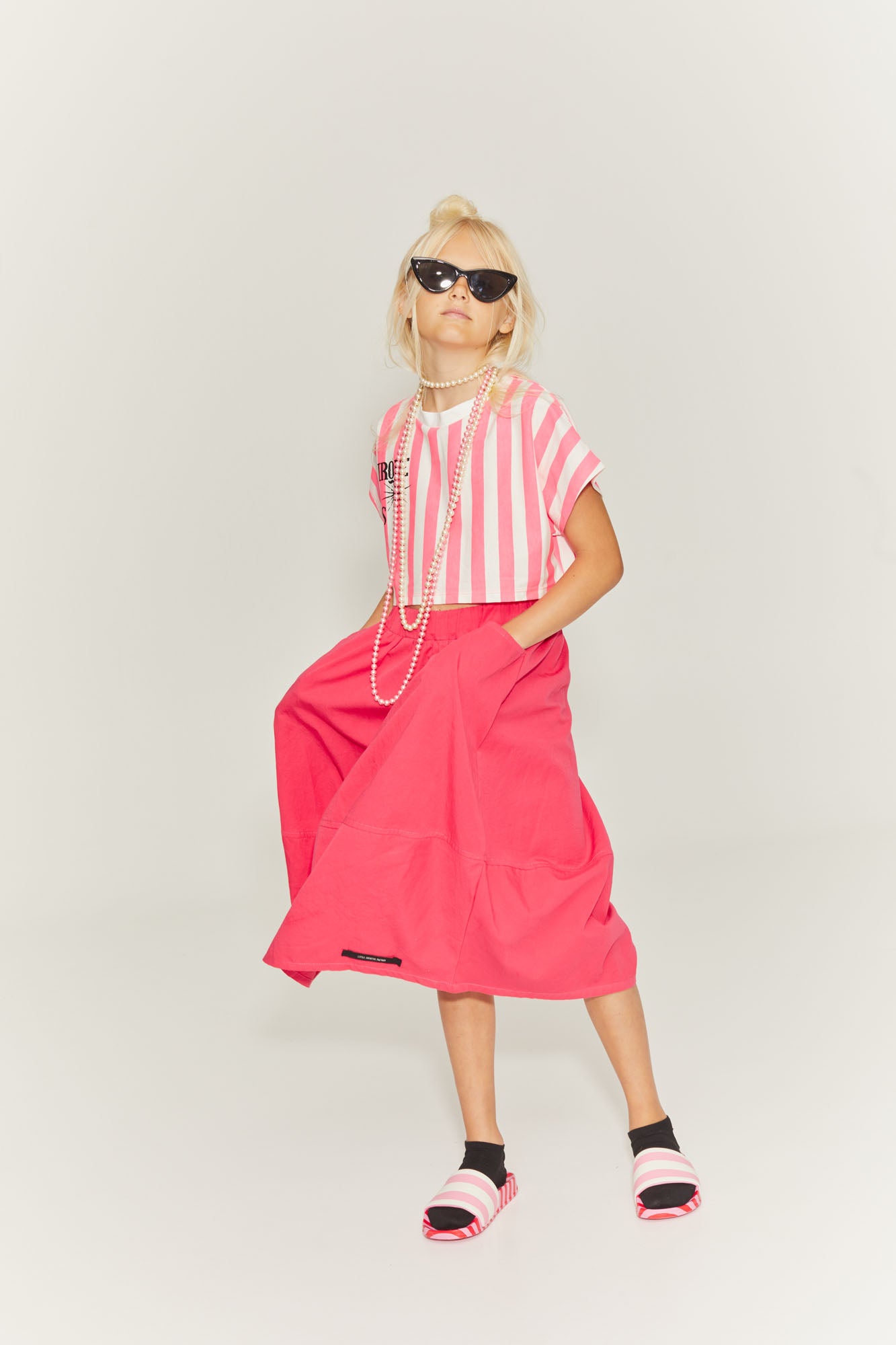 little creative factory soft pink striped dress-pink/cream Little Creative Factory Cream And Light Apricot Anchor Dress 2y-3y