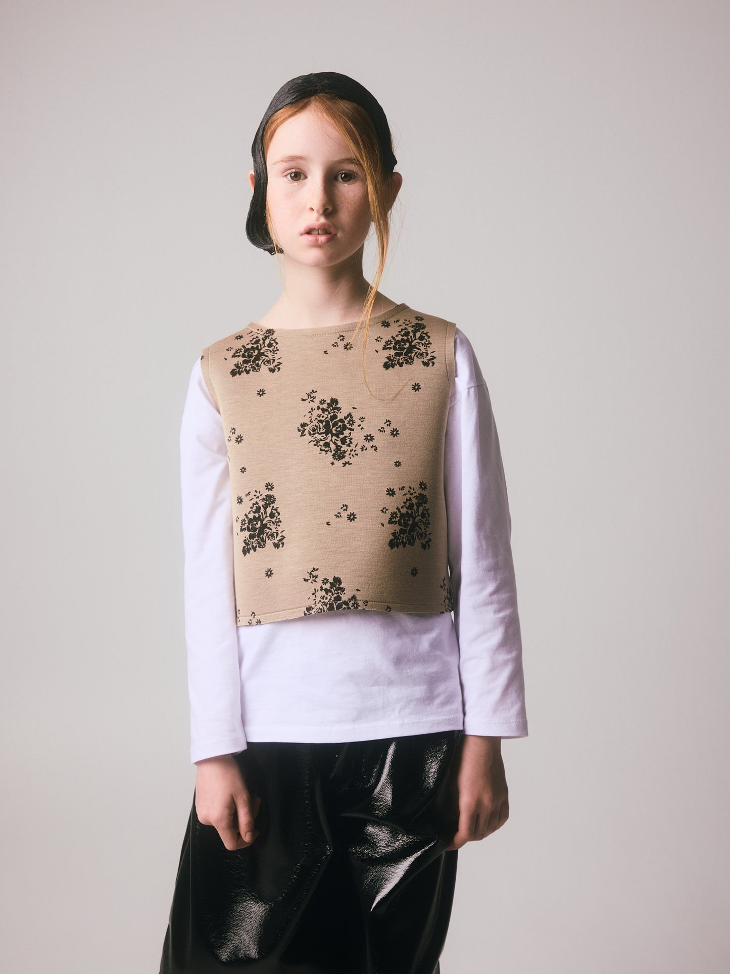 Rosa Top Camel & Black