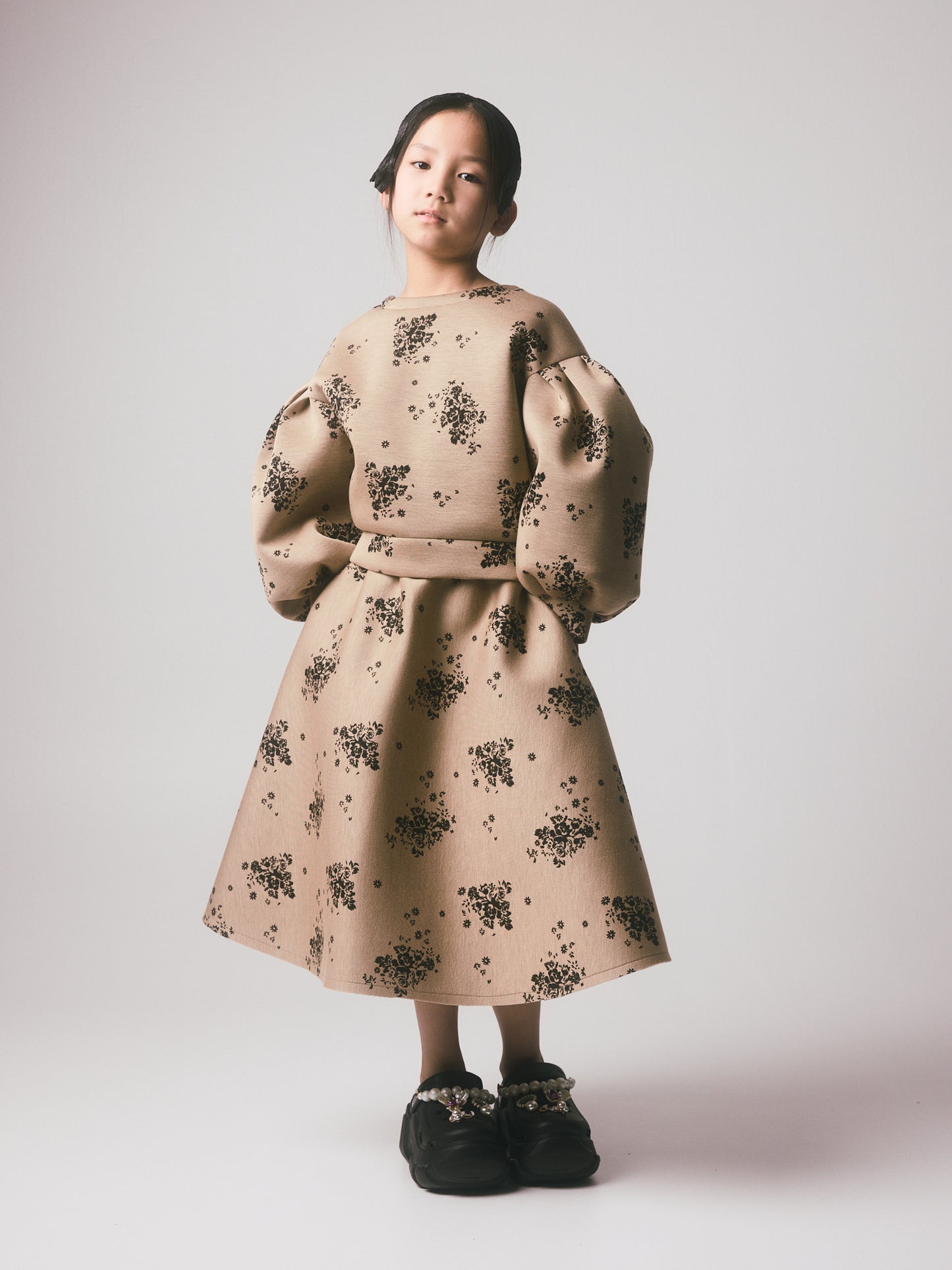Rosa Balloon Sweatshirt Camel & Black