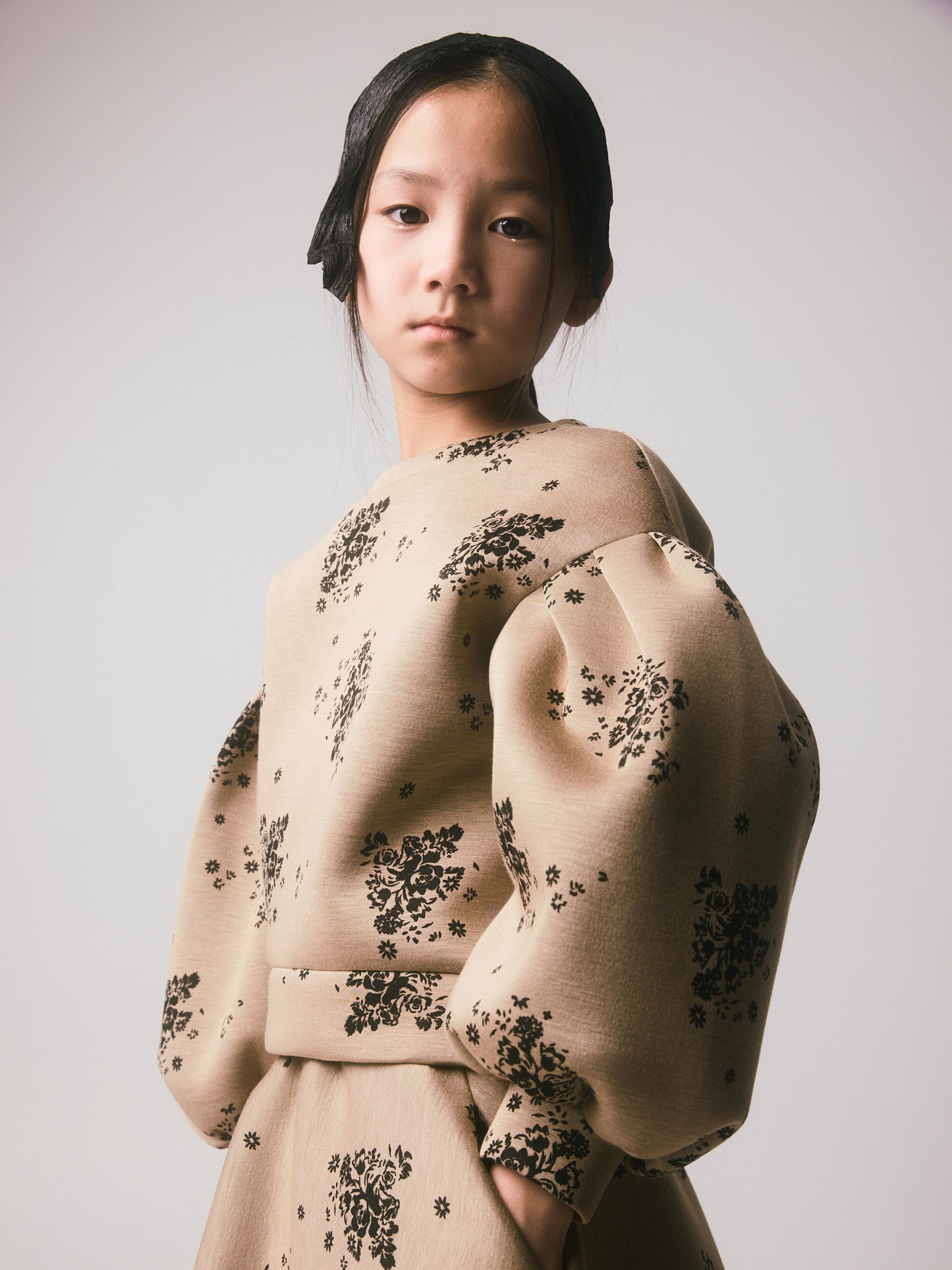 Rosa Balloon Sweatshirt Camel & Black