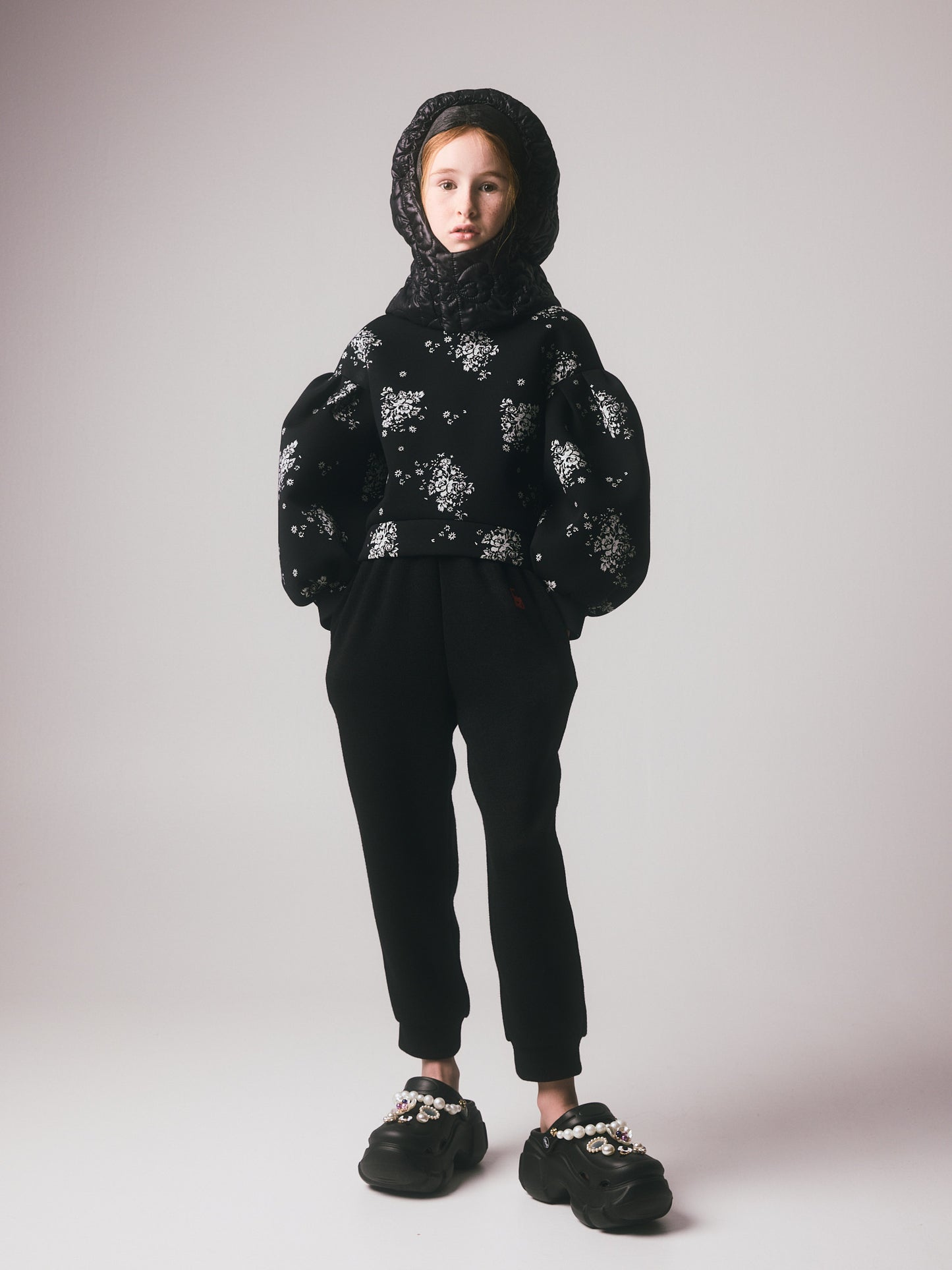 Rosa Balloon Sweatshirt Black & White