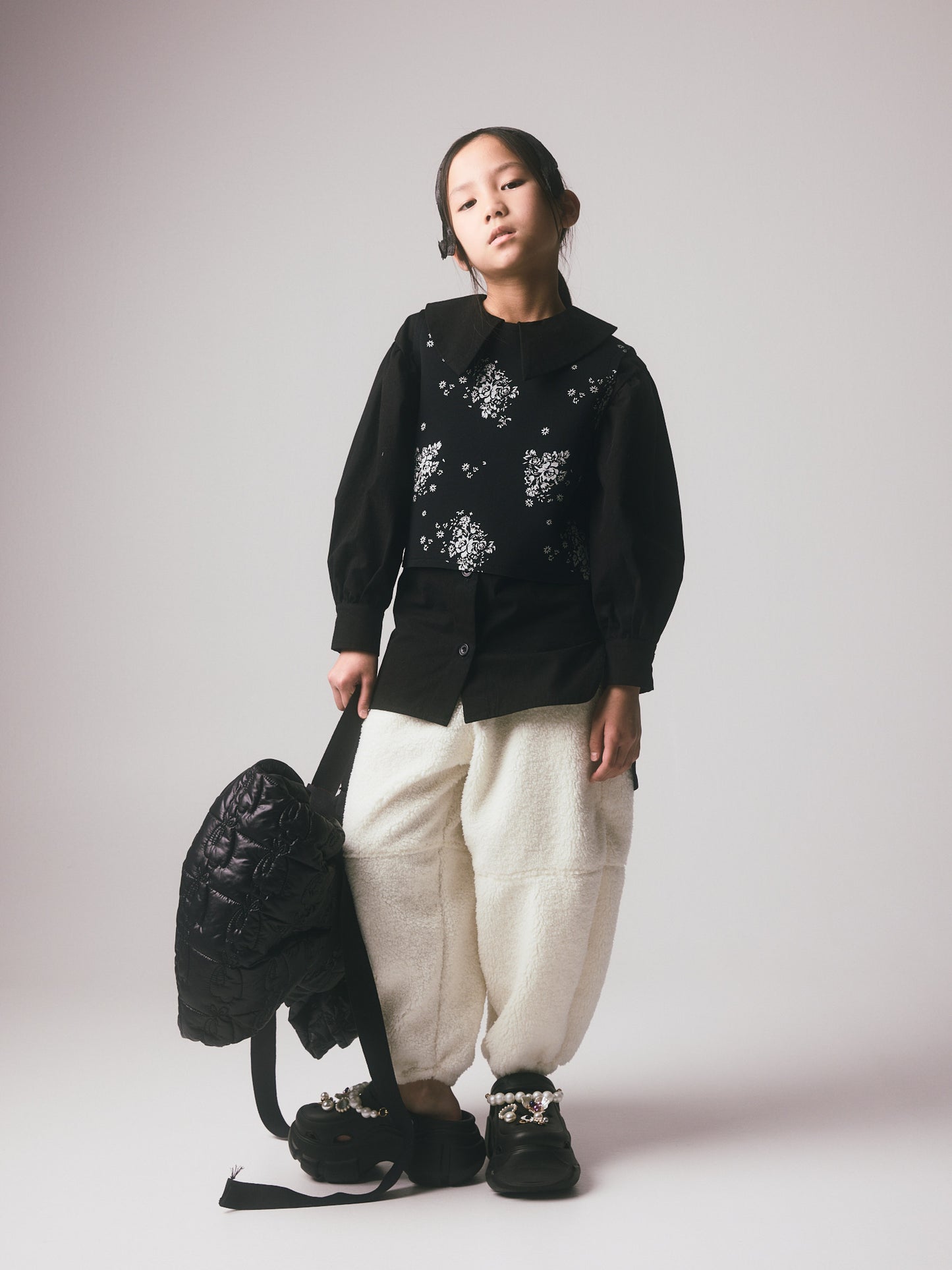 Rosa Top Black & White