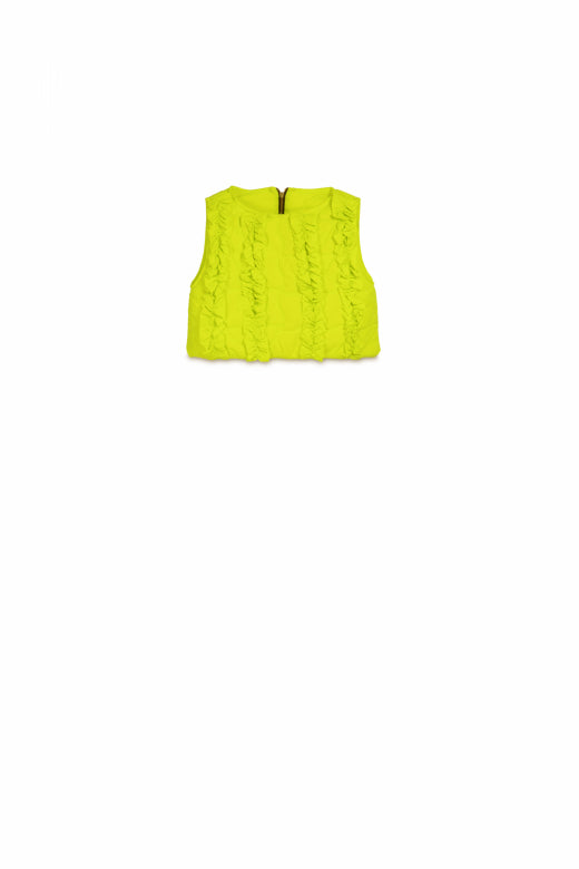 Silhouette Sleeveless Top Yellow Neon
