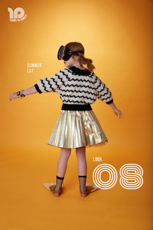 Wavy Knit Sweater Black