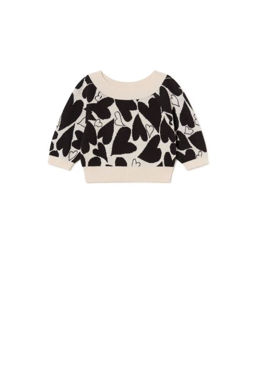 Chaotic Love Short Sleeved Knit Sweater