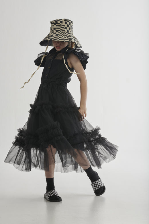 Wednesday Tulle Long Dress Black