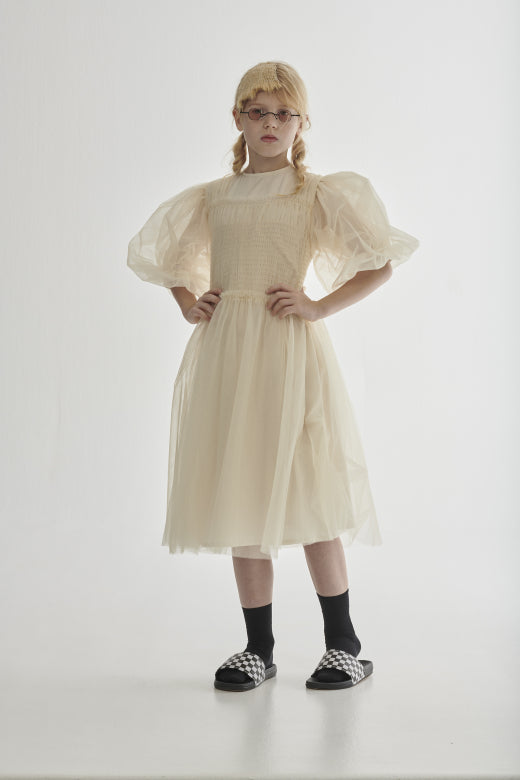 Wednesday Tulle Dress Cream