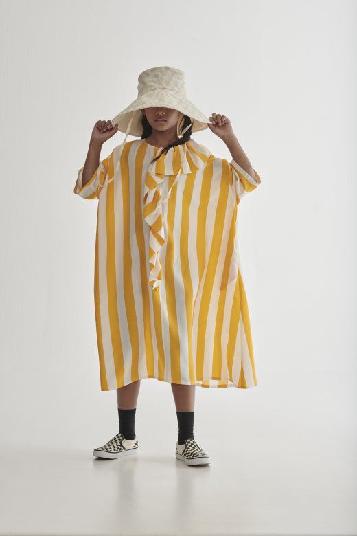 Iconic Lines Dress White Amber