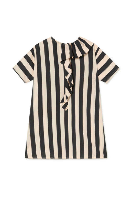 Iconic Lines Dress Cream Black