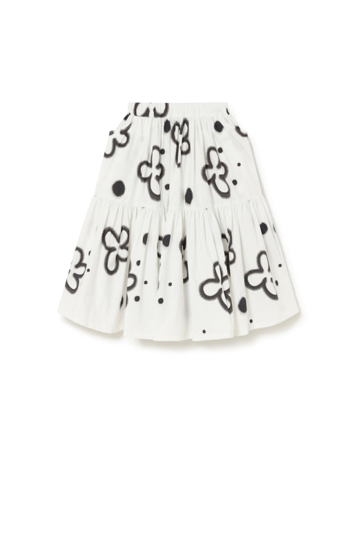 Wonderbloom Skirt White Black