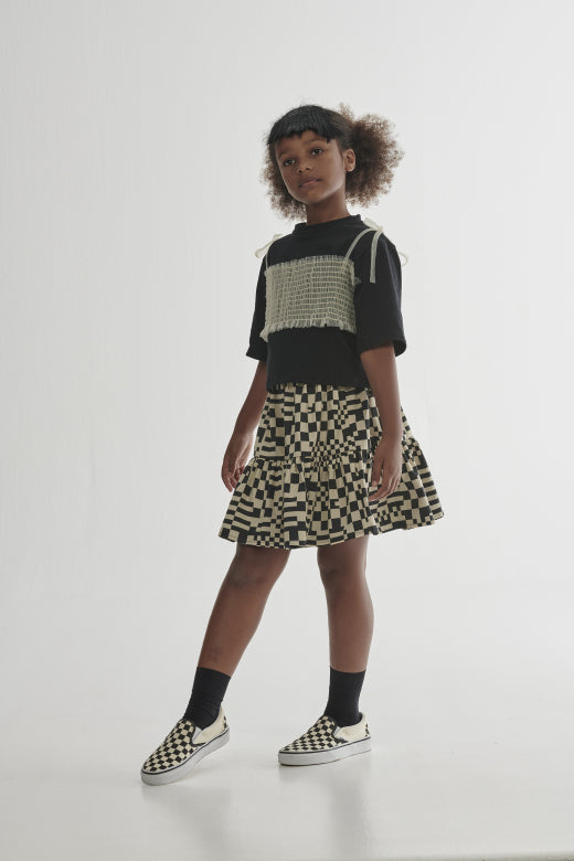 Nevermore Skirt Cream Black