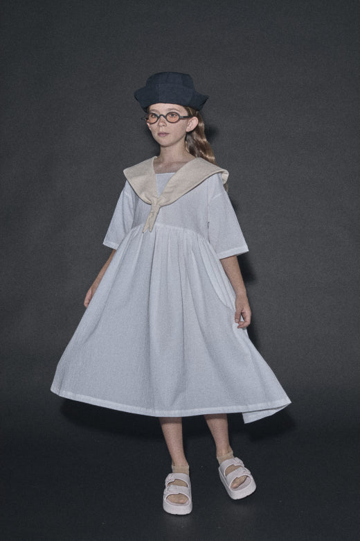 Cruise Dress Cream & White