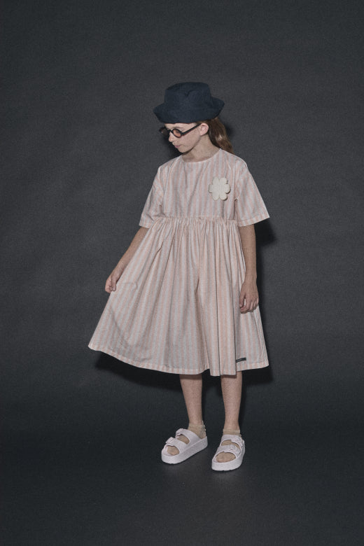 little creative factory soft pink striped dress-pink/cream Magic Strap Dress Pale Pink