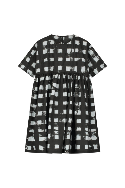 Atlantic Dress Black Plaid Print