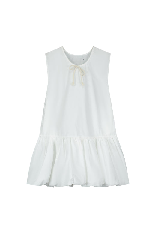 Bubble Apron Dress White