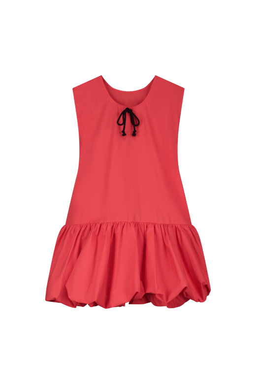 Bubble Apron Dress Red