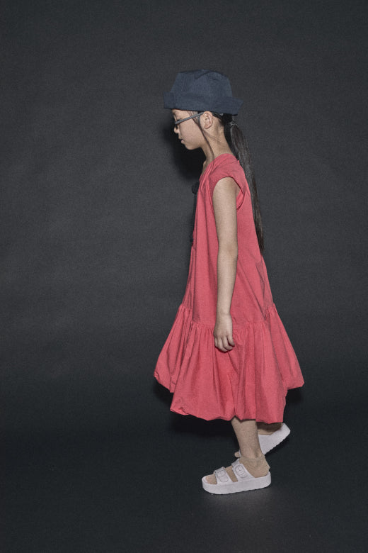 Bubble Apron Dress Red