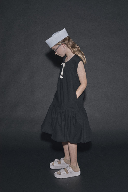 Bubble Apron Dress Black