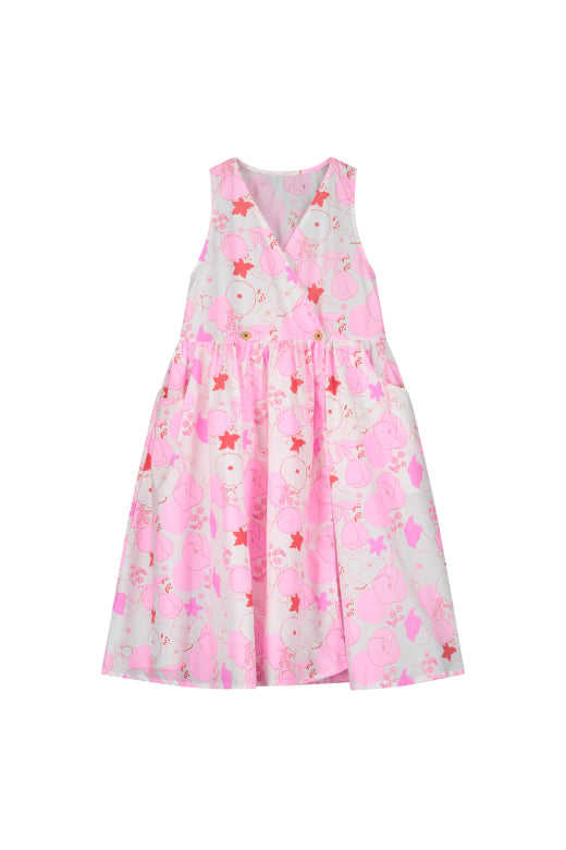 Coral Reef Apron Dress Flower Print