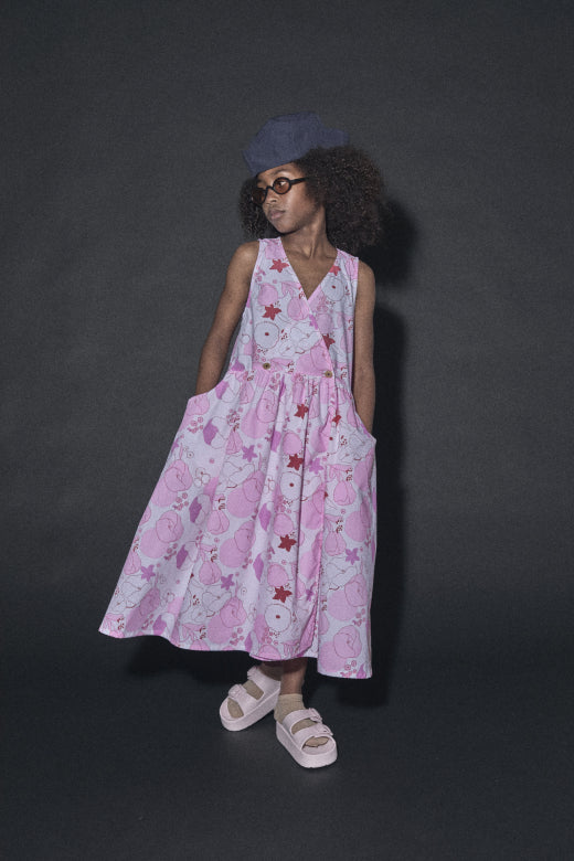Coral Reef Apron Dress Flower Print