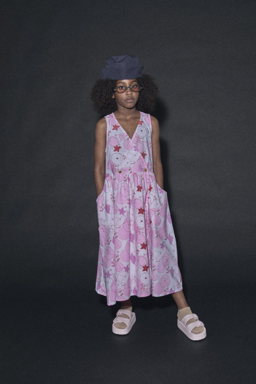 Little Creative Factory Coral Reef Apron Dress in Flower Print color