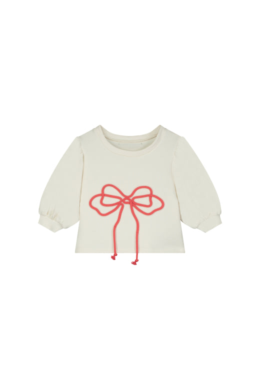 Odissey Bow Sweatshirt Cream