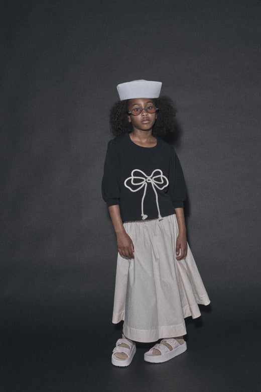 Odissey Bow Sweatshirt Black