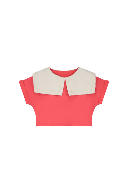 Odissey Crop Sweatshirt Coral